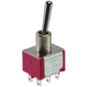 TE Connectivity Toggle Switch Panel Mount On-Off-On DPDT Solder Terminal 12V dc 112V ac 1825139-7