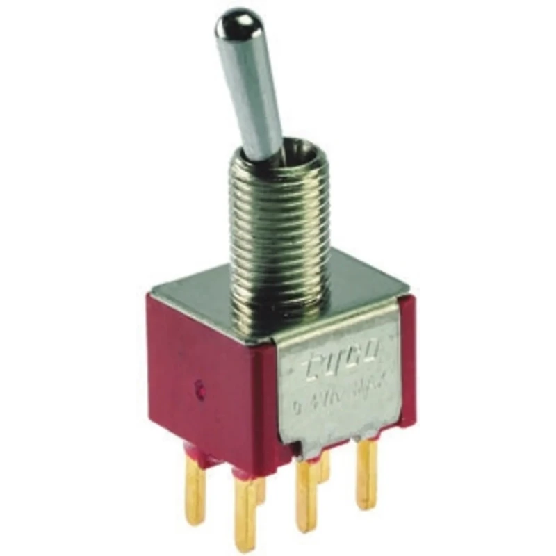TE Connectivity Toggle Switch PCB Mount On-On DPDT Through Hole Terminal 28 V dc 20 V ac 3-1825138-6