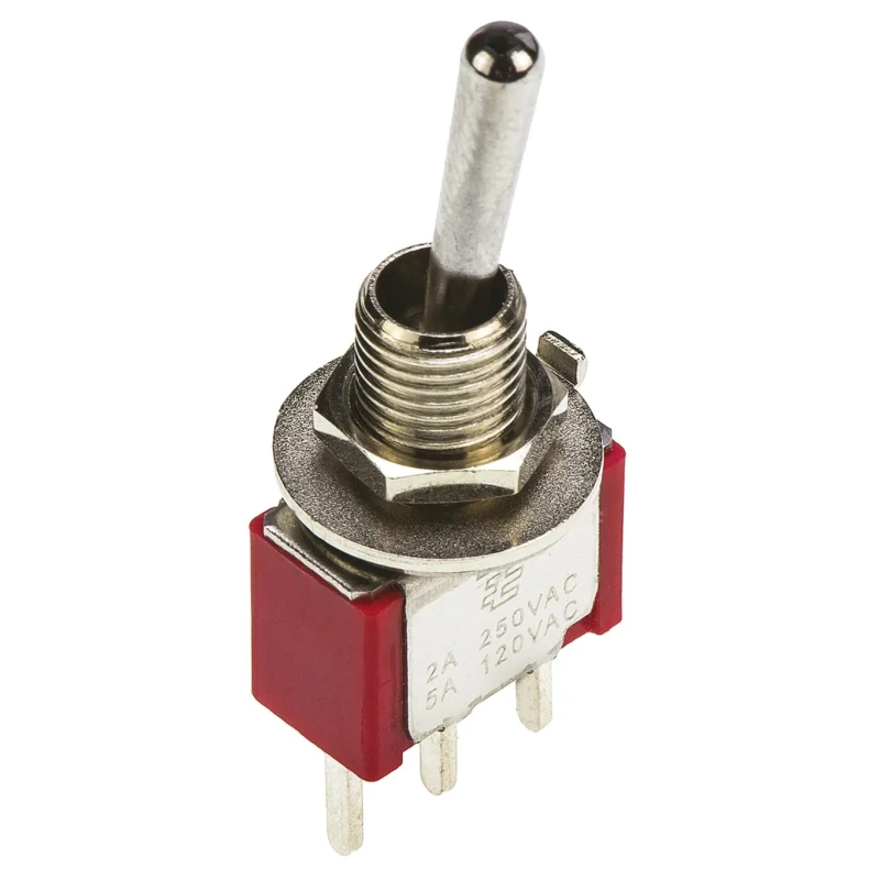 TE Connectivity Toggle Switch PCB Mount On-On SPDT Through Hole Terminal 28 V dc 115 V ac 4-1825136-5