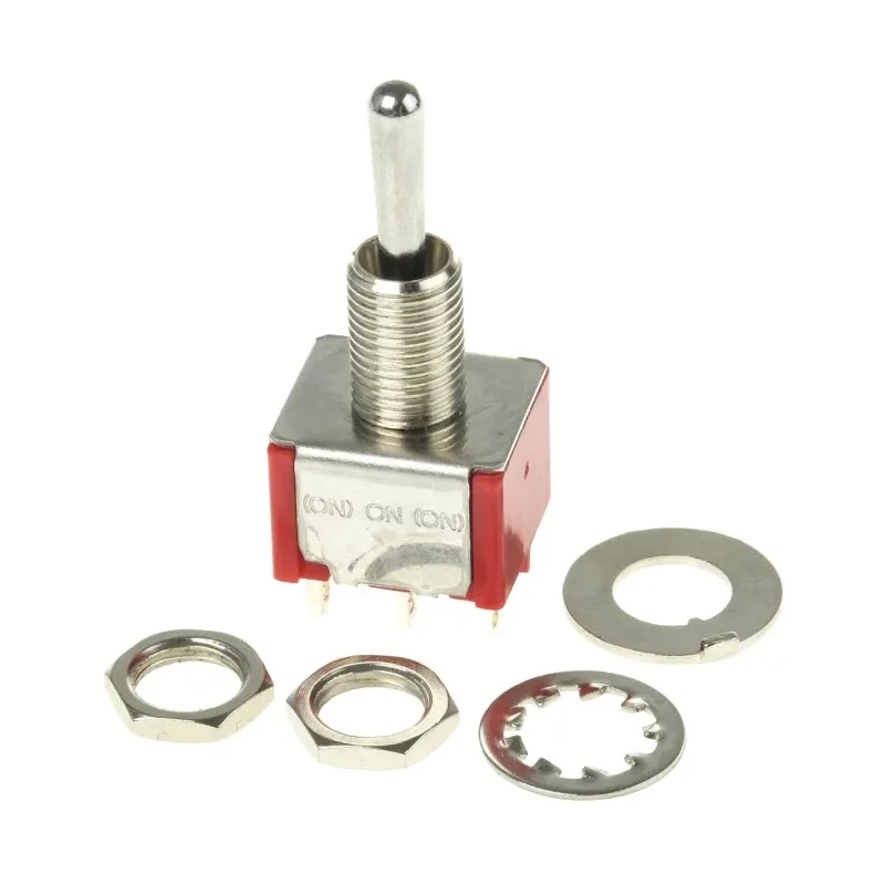 TE Connectivity Panel Mount Toggle Switch DP3T On-On-On Wire Lug Terminal 28V dc 125V ac 4-1825139-5