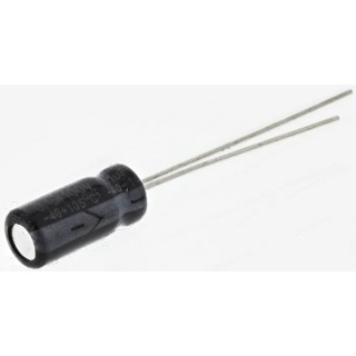 RS PRO 100 nF Aluminium Capacitor 100V DC Radial Through Hole Radial Lead 711-1661