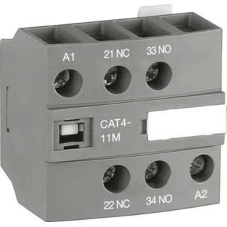 ABB Auxiliary Contact 2 Contact 1 NO/1 NC Front Mount 6 A 600 V DC 690 V AC 1SBN010151R1111 CAT4-11M