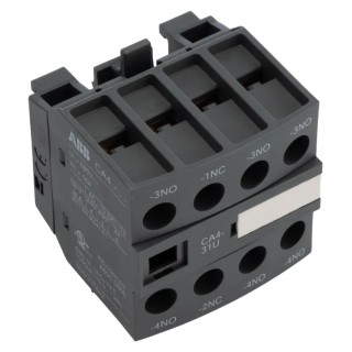 ABB Auxiliary Contact 4 Contacts 3 NO/1 NC Front Mount 6 A 600 V DC 690 V AC CA4-31U