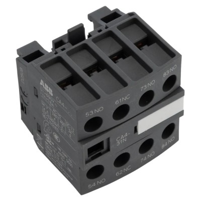ABB Auxiliary Contact, 4 Contact, 3 NO/1 NC, CA4 Series, Front Mounting, 6 A Contact Current, 600 V DC, 690 V AC CA4-31N