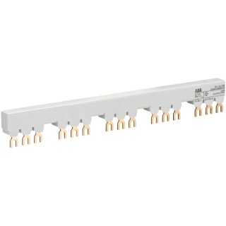 ABB PS1 3 Phase Busbar, 690 V AC, 250 V DC, 65 A Current Rating, 15 Poles, 17.5 mm Pitch 1SAM201906R1115 PS1-5-1-65