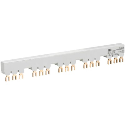 ABB PS1 3 Phase Busbar, 690 V AC, 250 V DC, 65 A Current Rating, 15 Poles, 17.5 mm Pitch 1SAM201906R1115 PS1-5-1-65