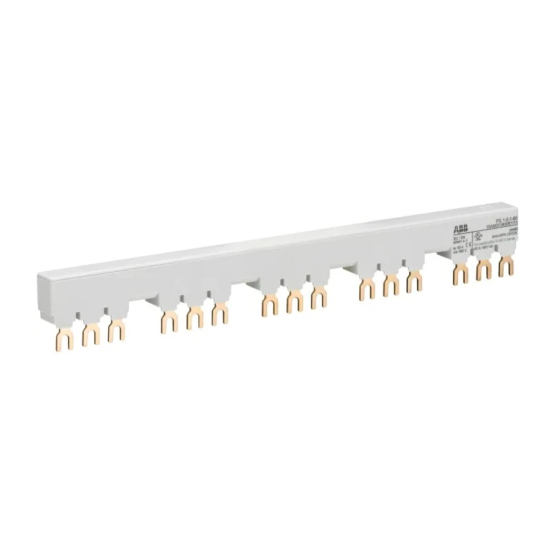 ABB PS1 3 Phase Busbar, 690 V AC, 250 V DC, 65 A Current Rating, 15 Poles, 17.5 mm Pitch 1SAM201906R1115 PS1-5-1-65