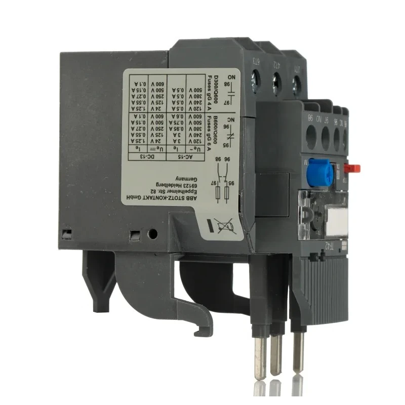 ABB Thermal Overload Relay 1 NO/1 NC 1.3-1.7 A F.L.C, 1.7 A Contact Current, 2 W Power, 3 Pole TF42