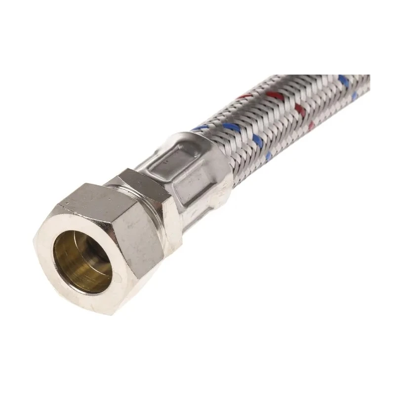 RS PRO Hose Assembly Female 1/2 in to Female 15 mm Compression 12 bar Maximum Operating Pressure 300 mm Length 711-8482