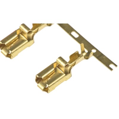 TE Connectivity Positive Lock .250 Mk I Yellow Uninsulated Female Spade Connector Crimp 6.35 x 0.81 mm Tab Size 170233-1
