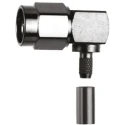 Telegartner SMA Series Coaxial Connector Cable Male SMA 50 Ω Right Angle Body Crimp J01150A0081
