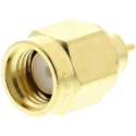 Telegartner SMA Series Coaxial Connector Cable Male SMA, 50 Ω Impedance, Straight Body Solder Termination J01150A0131