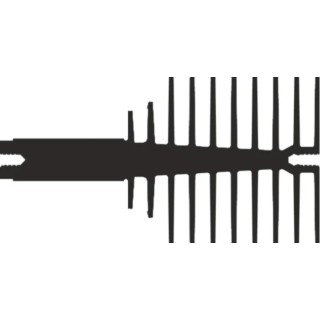 AAVID THERMALLOY Heatsink for Power Semiconductors Black Anodised Clip Mounting 1.55°C/W 75 mm x 150 mm x 40 mm 0S517/150/B