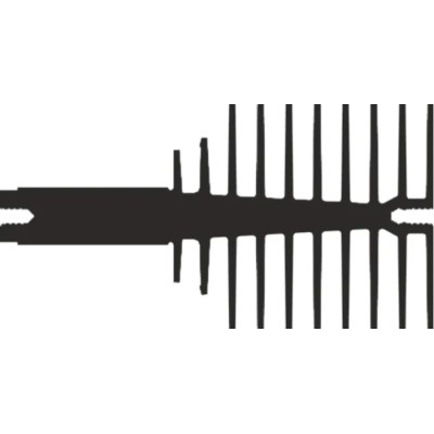 AAVID THERMALLOY Heatsink for Power Semiconductors Black Anodised Clip Mounting 1.55°C/W 75 mm x 150 mm x 40 mm 0S517/150/B