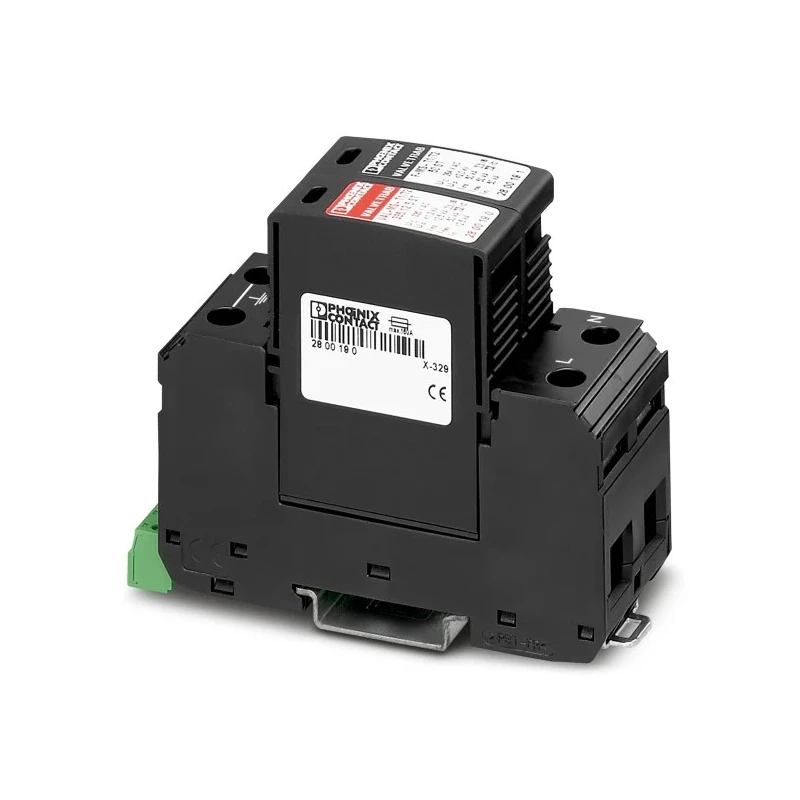 Phoenix Contact Single Phase Industrial Surge Protector, 50 kA, 250 V AC, DIN Rail Mount 2800186