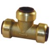 Pegler Yorkshire Brass Pipe Fitting Compression Equal Tee Female BSP 22 mm to Female Metric 22 mm 65676