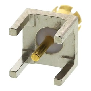 TE Connectivity AMP Series Coaxial Connector Through Hole Male MCX 50 Ω Straight Body Solder 1061015-1