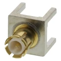 TE Connectivity AMP Series Coaxial Connector Through Hole Male MCX 50 Ω Straight Body Solder 1061015-1
