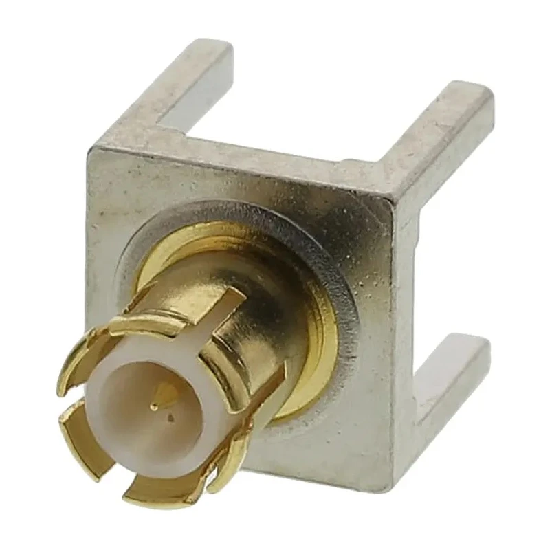 TE Connectivity AMP Series Coaxial Connector Through Hole Male MCX 50 Ω Straight Body Solder 1061015-1