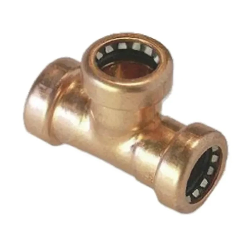 Pegler Yorkshire Copper Pipe Fitting Equal Tees, Non-demountable Push Fit, WRAS Approved 75556