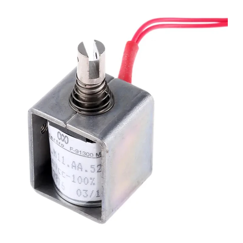 Mecalectro Linear Solenoid 24V DC Push Pull Action 6mm Stroke 1N Force 8.M11.AA.52 24 VCC 100% 8.M11 AA 52 24 VCC 100%