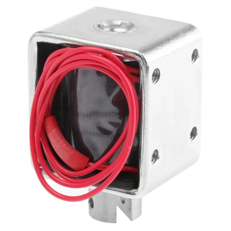 Mecalectro Single-Acting Push Pull Linear Solenoid 24V 6.5W 9mm Stroke 35.3x31.8x25.4mm 8.M13 02 52 24 VCC 100%
