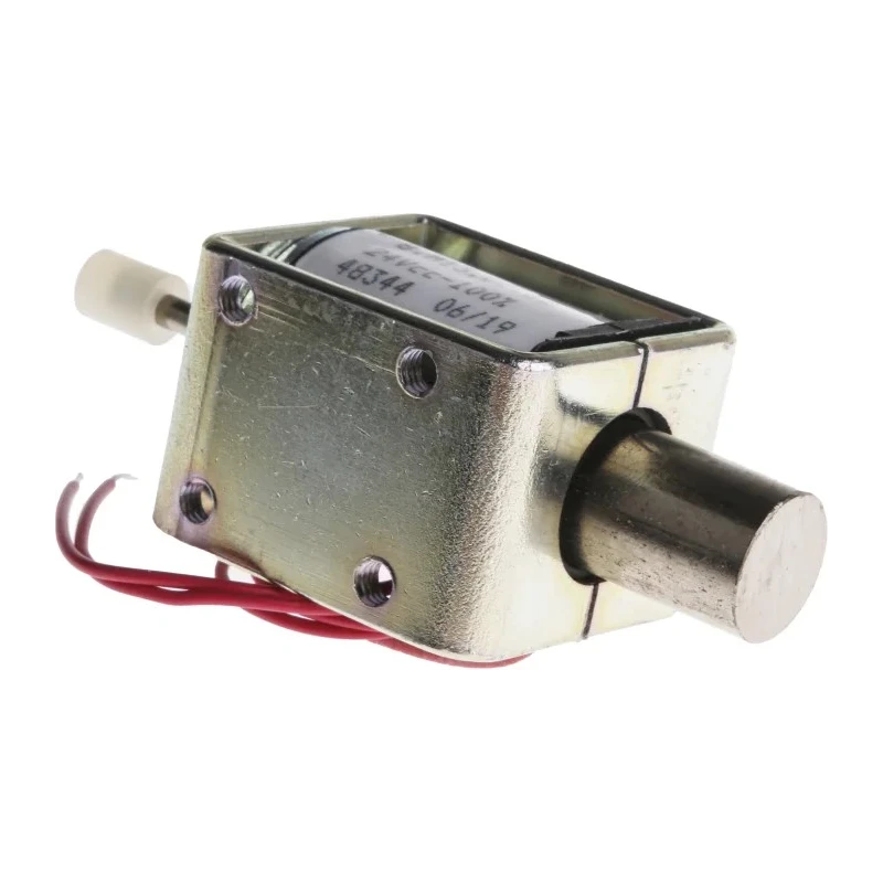 Mecalectro Linear Solenoid, 24V DC, Push Action, 9mm Stroke, 6.5W Continuous Power 8.M13 02 62 24 VCC 100%