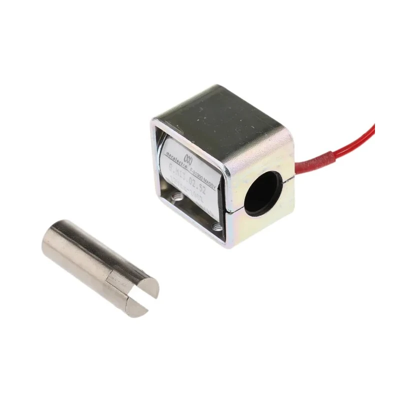 Mecalectro Push Pull Linear Solenoid 12V 6.5W 35.3mm Length 31.8mm Width 25.4mm Depth 8.M13 02 52 12 VCC 100%