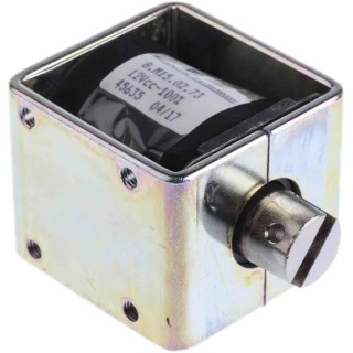 Mecalectro Linear Solenoid 12V Pull Action 15N Magnetic Force 15W Continuous 50.8mm Length 49mm 8.M15 02 73 12 VCC 100%