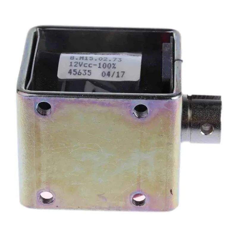 Mecalectro Linear Solenoid 12V Pull Action 15N Magnetic Force 15W Continuous 50.8mm Length 49mm 8.M15 02 73 12 VCC 100%