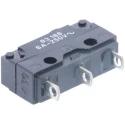 Crouzet Button Micro Switch, Solder Terminal, 6A Current, 250 V AC, 4 V DC, SPDT Contact Configuration, IP67 83186001