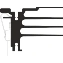 AAVID THERMALLOY Heatsink TO-220 Aluminium Black Anodised Clip Mount 50mm x 54.5mm x 37.1mm 3.91K/W 0S568/50/B