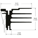 AAVID THERMALLOY Heatsink TO-220 Aluminium Black Anodised Clip Mount 50mm x 54.5mm x 37.1mm 3.91K/W 0S568/50/B