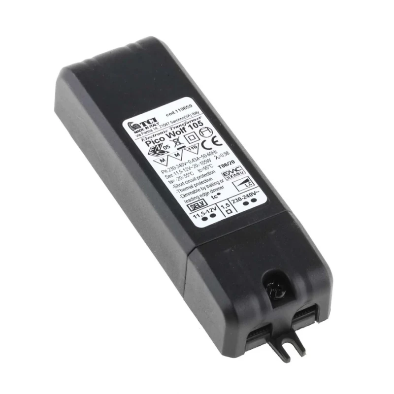 RS PRO Electronic Light Transformer 105 W, 230 V AC, 12 V, Trailing Edge Dimming 714-1394