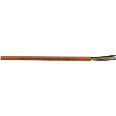 Lapp ÖLFLEX HEAT 180 SiHF Power Cable 7 Cores 0.75mm² 20 AWG Unscreened 50 m Brown Red Silicone Rubber Sheath 0046006