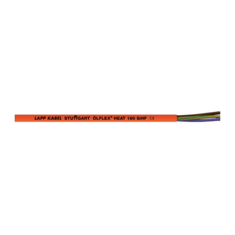 Lapp ÖLFLEX HEAT 180 SiHF Power Cable 7 Cores 0.75mm² 20 AWG Unscreened 50 m Brown Red Silicone Rubber Sheath 0046006