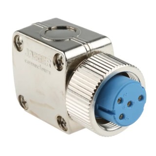 Jaeger Circular Connector, 4 Contacts, Cable Mount, Standard Size, Female Contact, 15A, IP50 IP54, Silver 0430 850 06