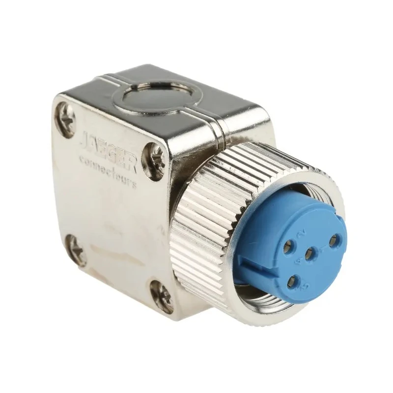 Jaeger Circular Connector, 4 Contacts, Cable Mount, Standard Size, Female Contact, 15A, IP50 IP54, Silver 0430 850 06