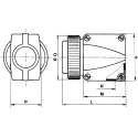 Jaeger Circular Connector 12 Contacts Cable Male Standard Connector IP50 IP54 5326 120 06