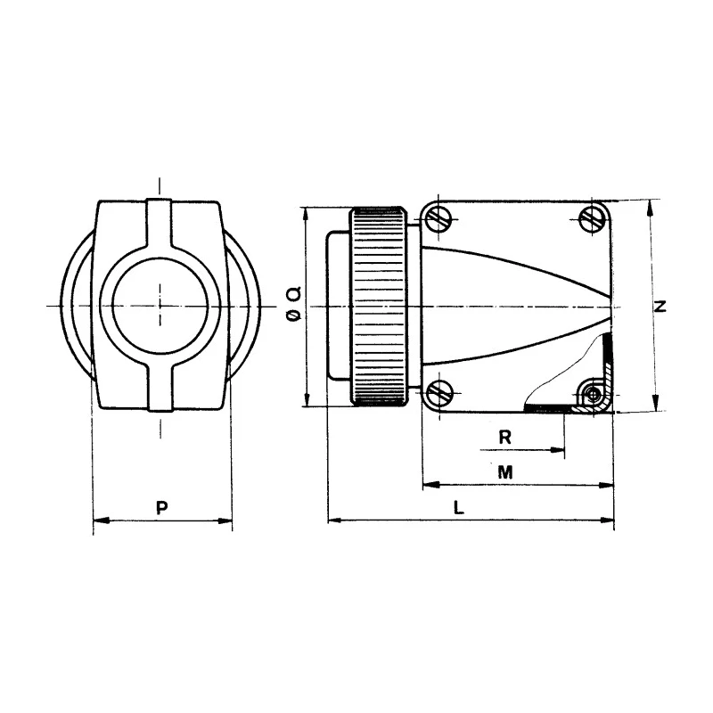 Jaeger Circular Connector 12 Contacts Cable Male Standard Connector IP50 IP54 5326 120 06