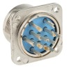 Jaeger Circular Connector, 12 Contacts, Panel Mount, Standard Size, Female, IP50 IP54, 15A Current, MIL-DTL-5015 5366 120 06