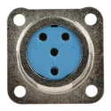 Jaeger Circular Connector, Panel Mount, Female, 15A Current, IP50/IP54 Protection, Standard Size 5366 040 06