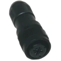 Hirose Miniature Circular Connector 4 Contacts Cable Plug, Female, IP67, IP68, 400V, 5A, Aluminium Housing HR34B