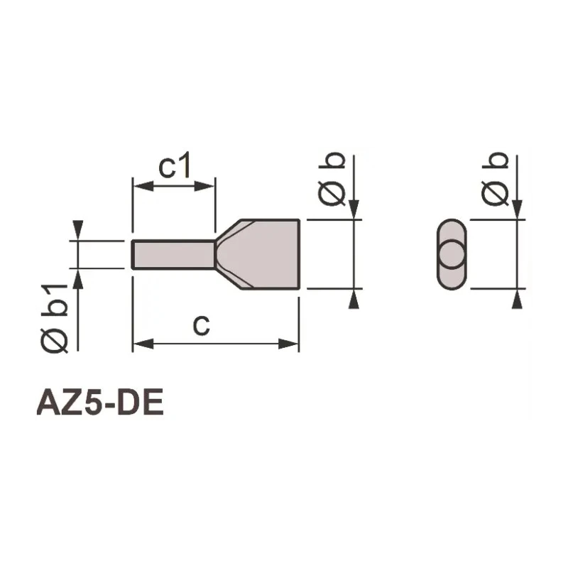 Schneider Electric Linergy AZ5 Insulated Bootlace Ferrule 14 AWG 3.2 mm Pin Diameter 10 mm Pin Length Grey AZ5DE025