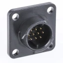 Hirose Miniature Circular Connector Panel Mount Socket Male 10 Contacts Bayonet HR34B 