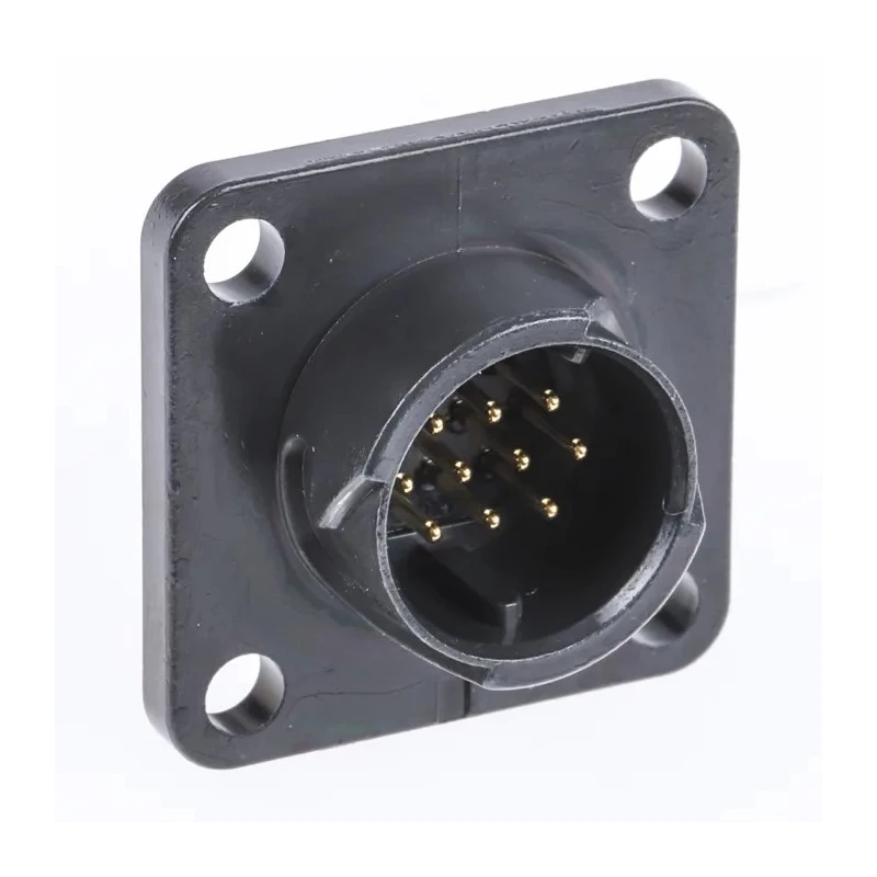 Hirose Miniature Circular Connector Panel Mount Socket Male 10 Contacts Bayonet HR34B 