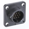 Hirose Miniature Circular Connector Panel Mount Socket Male 10 Contacts Bayonet HR34B