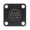 Hirose Miniature Circular Connector Panel Mount Socket Male 10 Contacts Bayonet HR34B 