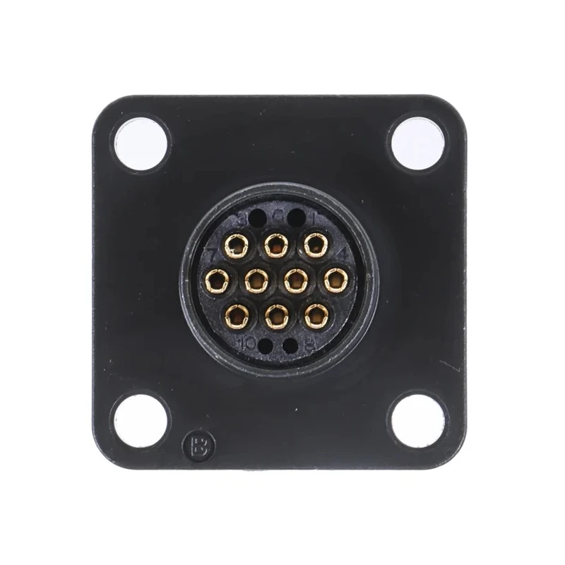 Hirose Miniature Circular Connector Panel Mount Socket Male 10 Contacts Bayonet HR34B 
