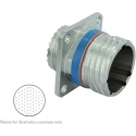 Souriau Sunbank by Eaton 66 Way Copper Alloy Straight MIL Spec Circular Connector Female with Male Contacts Shell 8D019F35AN